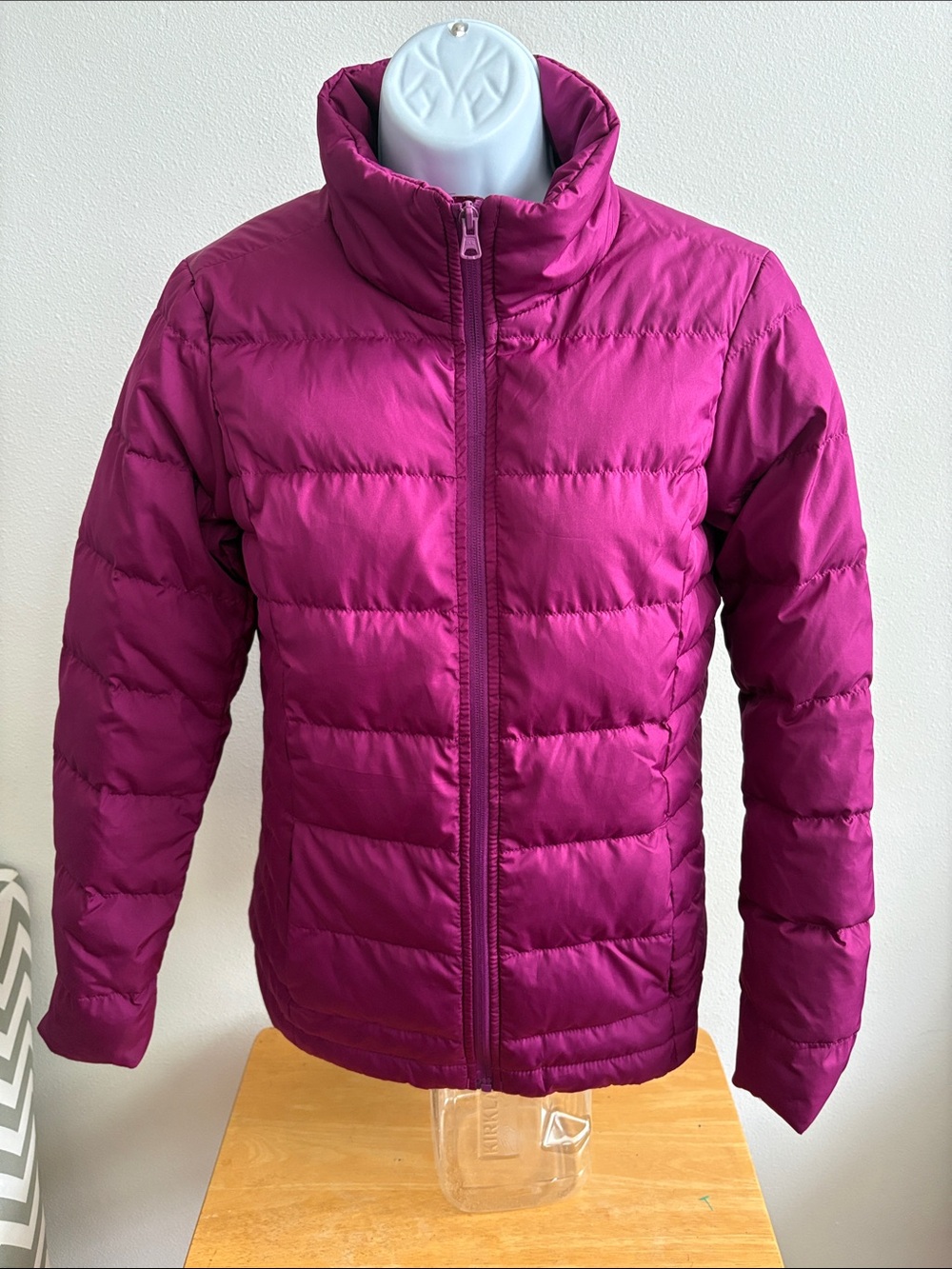Lands End Magenta Quilted Down Puffer Jacket - Lightweight Size XS